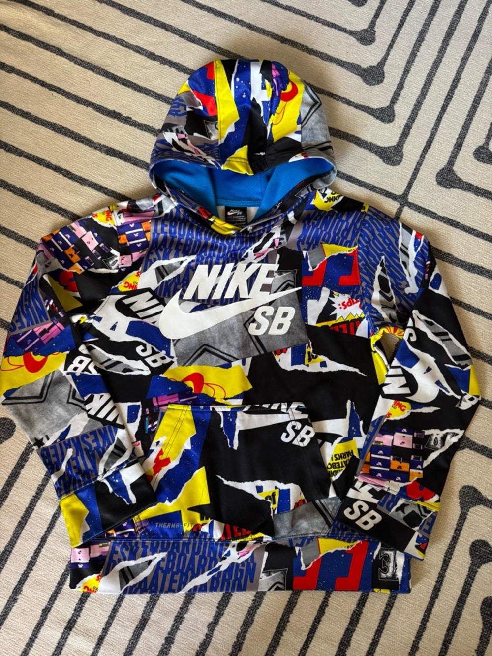 Nike SB Black Multi-Color Graphic Hoodie